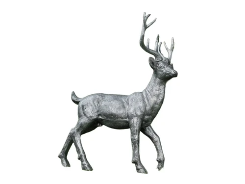 Statue Stag XL - silver-coloured - polystone