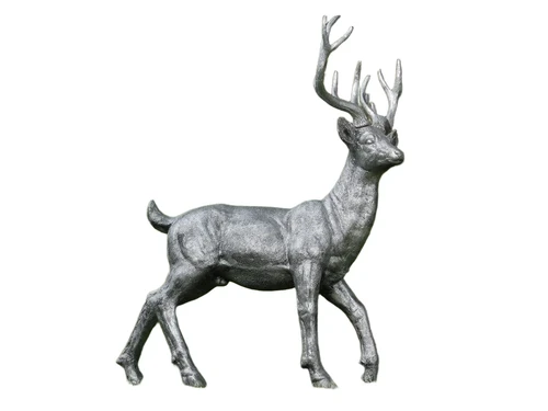 Statue Stag XL - silver-coloured - polystone