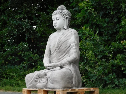 Buddha Statue XXL - 155 cm High | Solid Stone Garden Statue