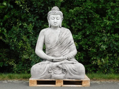 Buddha Statue XXL - 155 cm High | Solid Stone Garden Statue