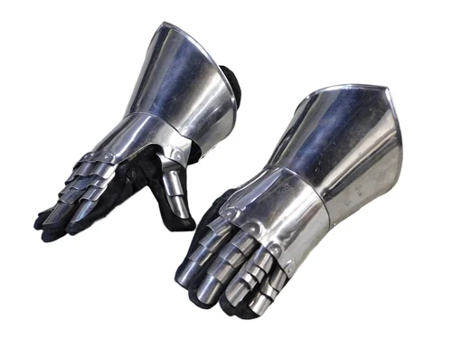 Deko-Set Panzerhandschuhe - Stahl - Mittelalter