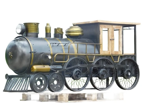 Exclusive Retro Train Bar | Metal | Wine Bar - Cocktail Bar with Vintage Look