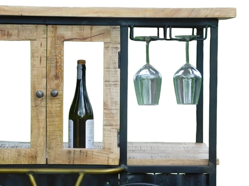 Exclusive Retro Train Bar | Metal | Wine Bar - Cocktail Bar with Vintage Look