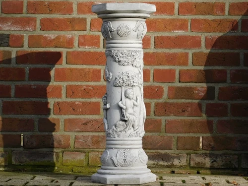 Exclusive Stone Pedestal - Round - 80 cm - Highly Detailed