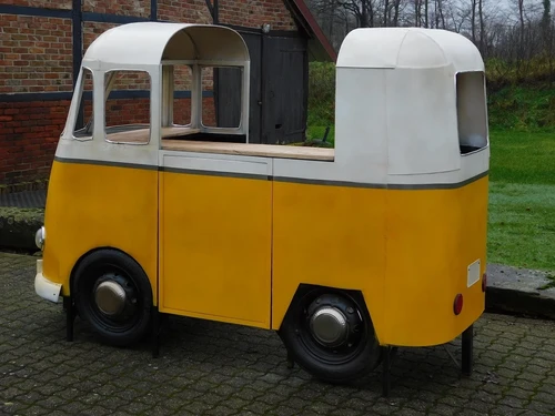Unique Retro Bus Bar – Large Bar Unit with Wine Rack and Storage Space