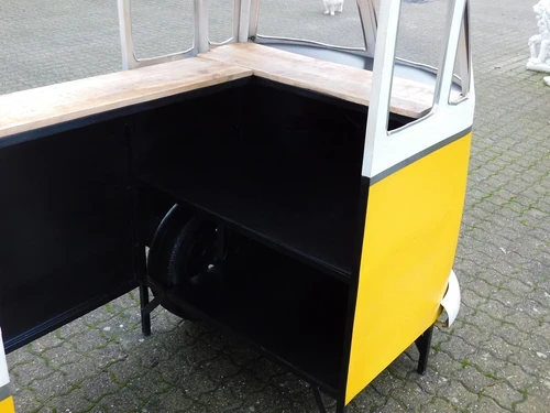 Unique Retro Bus Bar – Large Bar Unit with Wine Rack and Storage Space