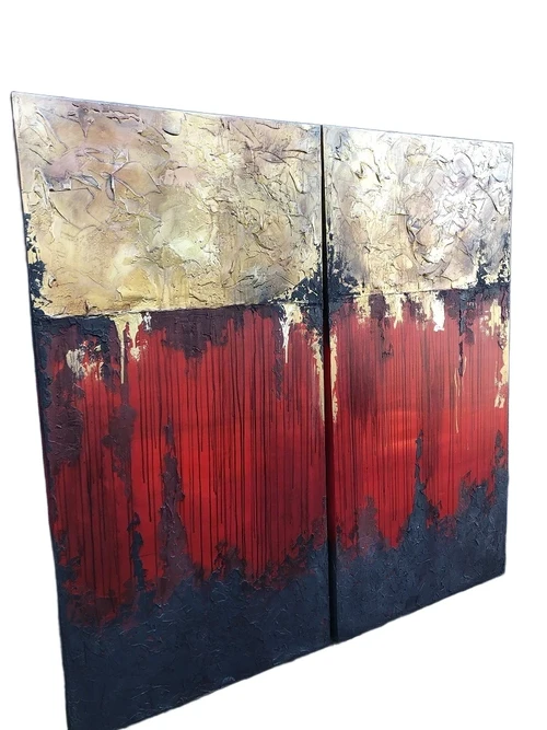 Tweeluik XXL schilderij made by Rob Hoogland.