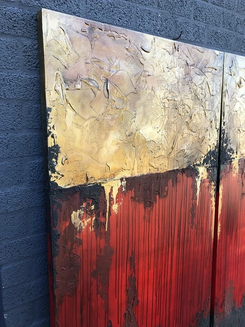 Tweeluik XXL schilderij made by Rob Hoogland.