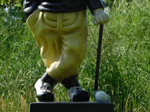 Vintage statue Golfer - 75 cm - Terracotta - one-off delivery!