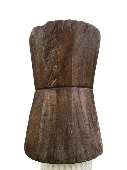 Wooden Indian mortar