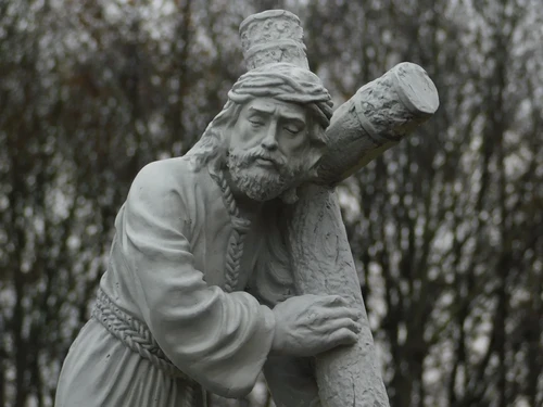 Beeld Jezus met Kruis XL - 70 cm - Polystone