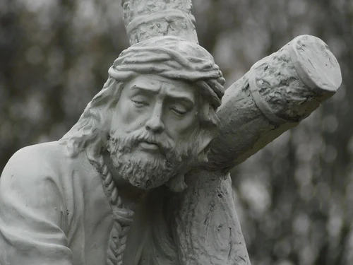 Beeld Jezus met Kruis XL - 70 cm - Polystone