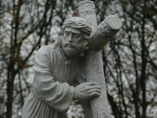 Beeld Jezus met Kruis XL - 70 cm - Polystone