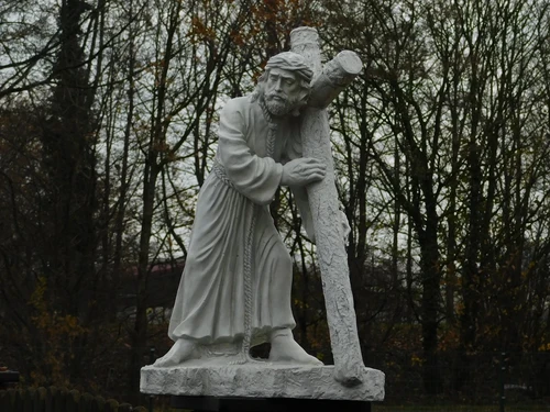 Beeld Jezus met Kruis XL - 70 cm - Polystone