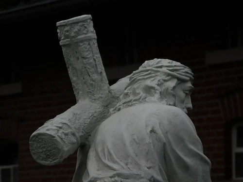 Beeld Jezus met Kruis XL - 70 cm - Polystone