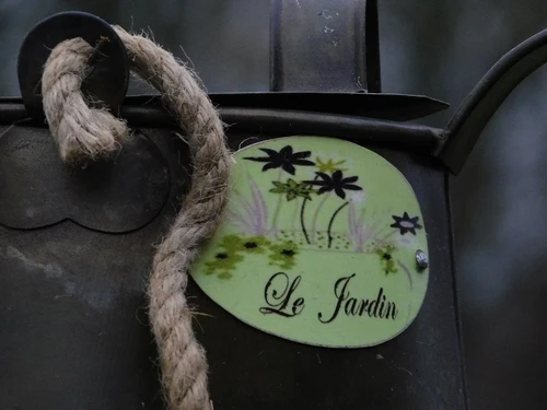 Vintage Kanne „Le Jardin“ – 31 cm – Metall