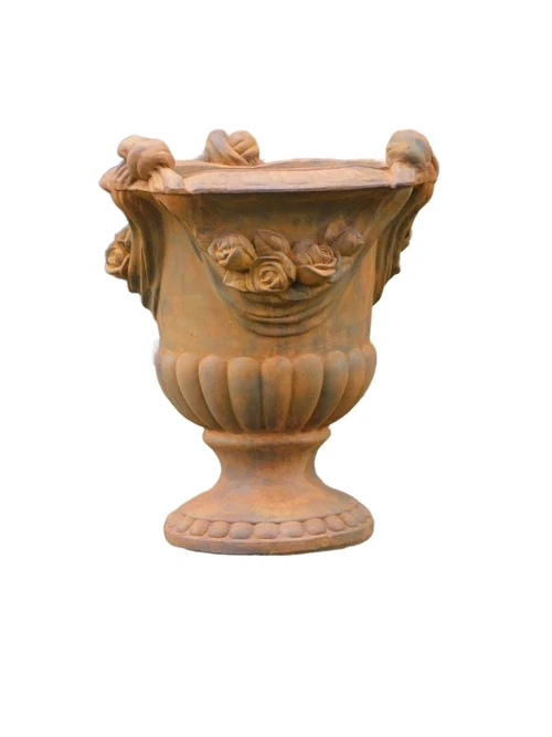 Sturdy flower pot - oxide - full stone