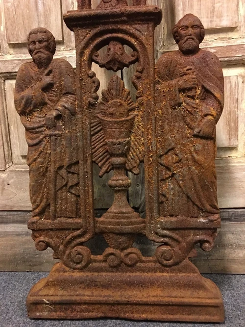 Cast Iron Cross XL - 173 cm - Wall Cross / Memorial Cross - Rust Finish