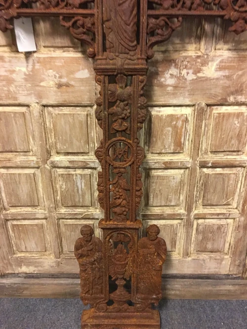 Cast Iron Cross XL - 173 cm - Wall Cross / Memorial Cross - Rust Finish