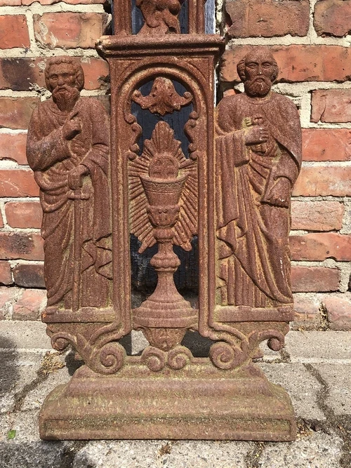 Cast Iron Cross XL - 173 cm - Wall Cross / Memorial Cross - Rust Finish