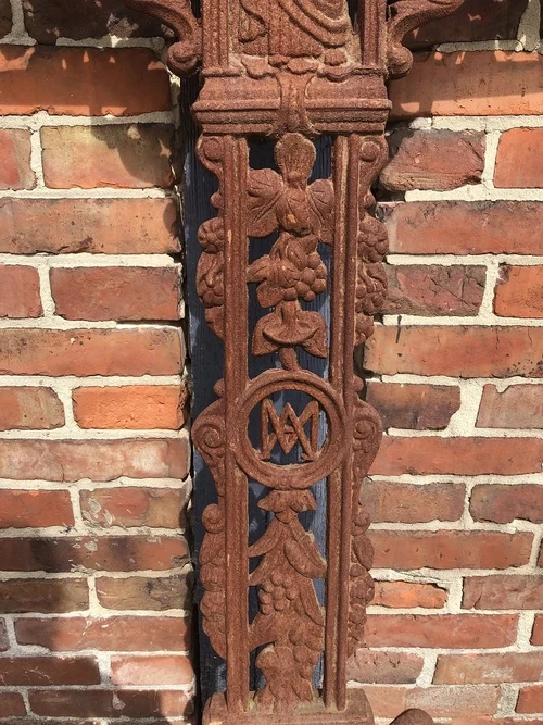 Cast Iron Cross XL - 173 cm - Wall Cross / Memorial Cross - Rust Finish