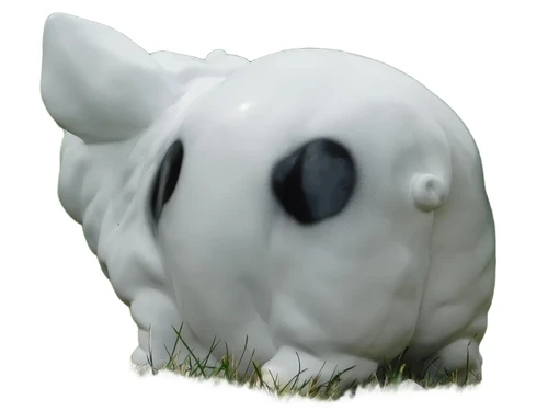 Piggy bank XL - Polystone - White with Black