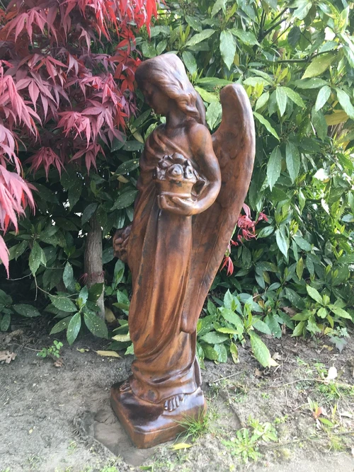 Standing Angel in Oxide - 105 cm - Stone