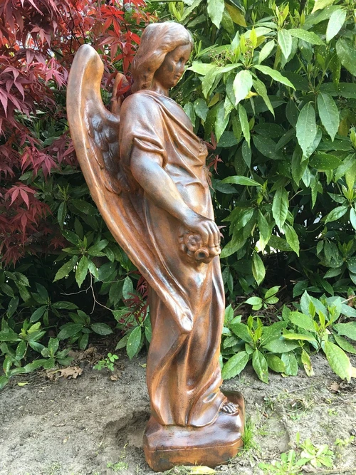 Standing Angel in Oxide - 105 cm - Stone
