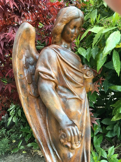 Standing Angel in Oxide - 105 cm - Stone
