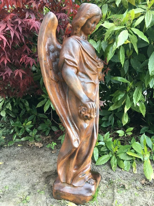 Standing Angel in Oxide - 105 cm - Stone