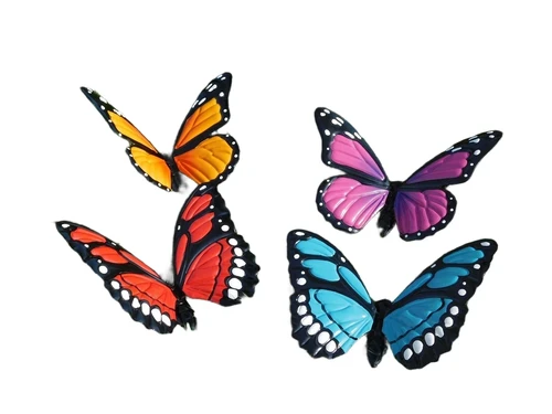 Vlinder in kleur - metaal - wanddecoratie