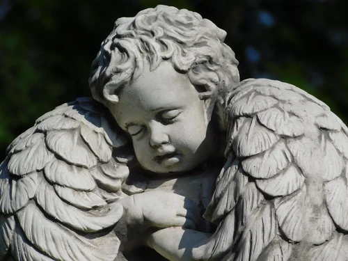 Statue Angel with Wings - 57 cm - Stone