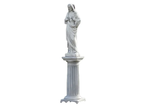 Statue Sacred Heart on Pedestal - 150 cm - Stone