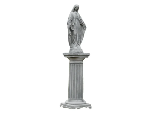 Statue of Mary on pedestal - 132 cm - Stone
