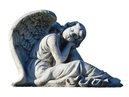 Statue Sleeping Angel - 54 cm - Stone