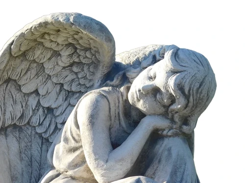 Statue Sleeping Angel - 54 cm - Stone