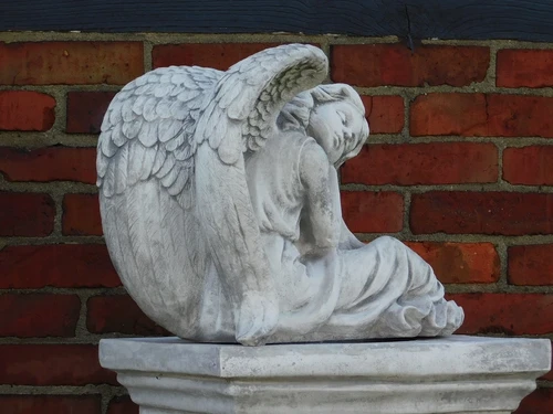Statue Sleeping Angel - 54 cm - Stone