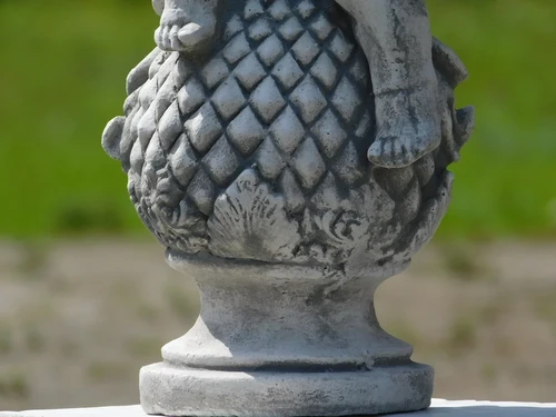Eenmalig: Engel op Sokkel - 60 cm - Steen