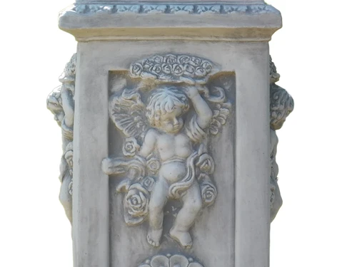 Angel pedestal with angel statue - 93 cm - Stone