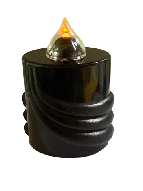 Grave lantern / Grave lamp - Granite - with 2 large semi-circular windows