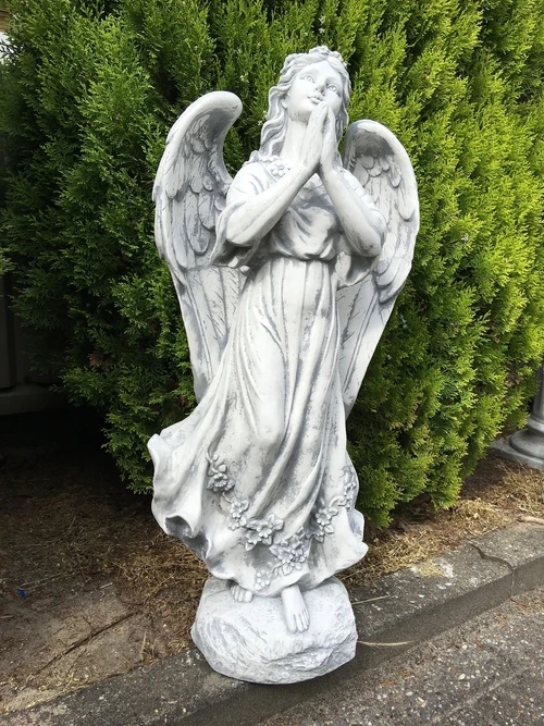 Praying Angel Statue – 74 cm – Solid Stone