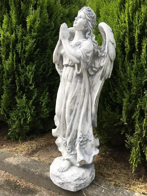 Praying Angel Statue – 74 cm – Solid Stone