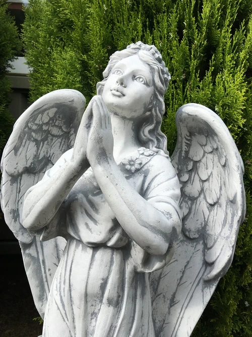 Praying Angel Statue – 74 cm – Solid Stone
