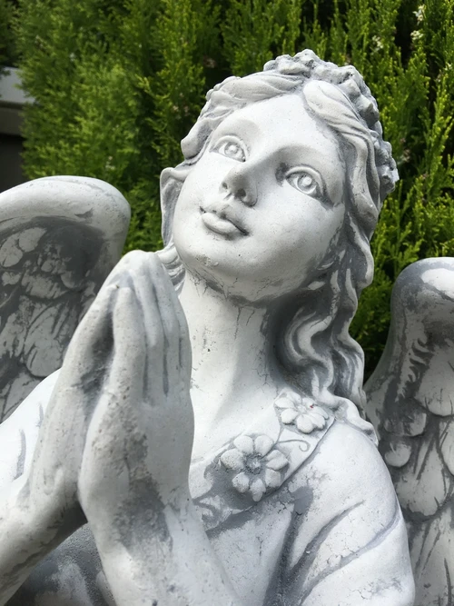 Praying Angel Statue – 74 cm – Solid Stone
