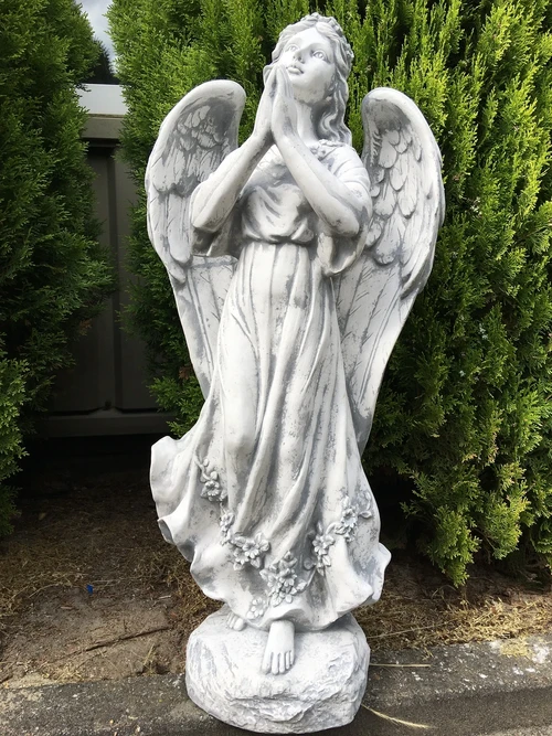Praying Angel Statue – 74 cm – Solid Stone