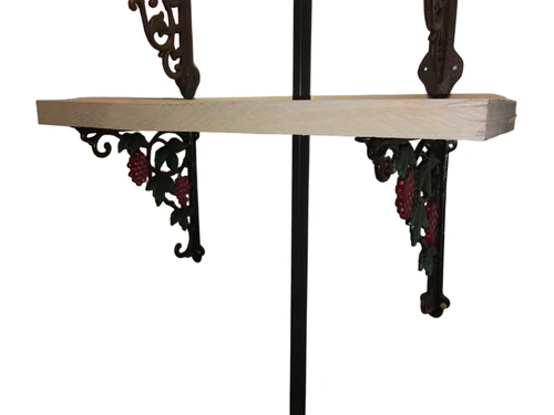 Beautiful set of shelf racks-hangers grape motif, shelf racks, cast iron-small