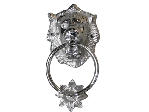 Door knocker Lion's Head - Alu - Nickel Look