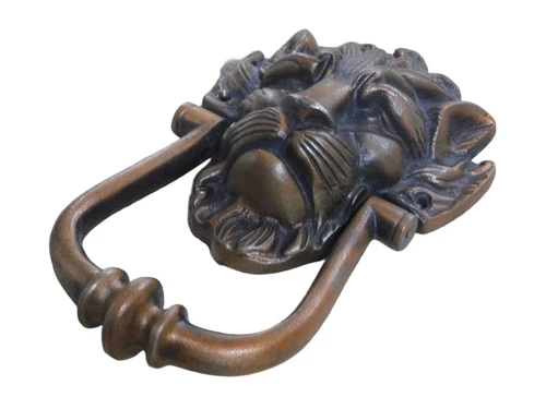 Deurklopper Lion - gietijzer - koper kleur