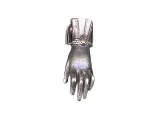 Grote deurklopper in de vorm van een hand, van zwaar messing, UNIEK stuk