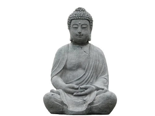 Beeld Boeddha Grijs - 38 cm - Steen